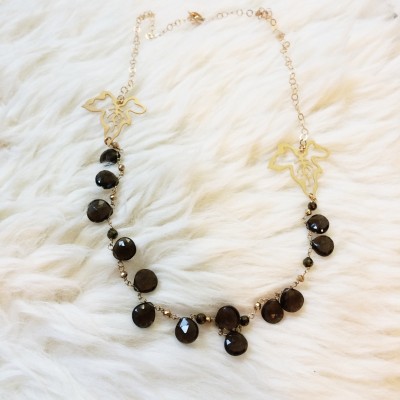 Smoky Topaz Ivy Necklace